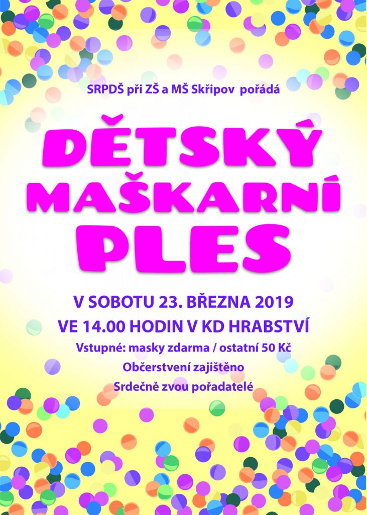 dětský maškarní ples