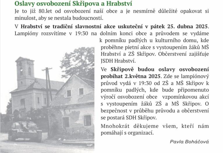 Osvobození Skřipova a Hrabství