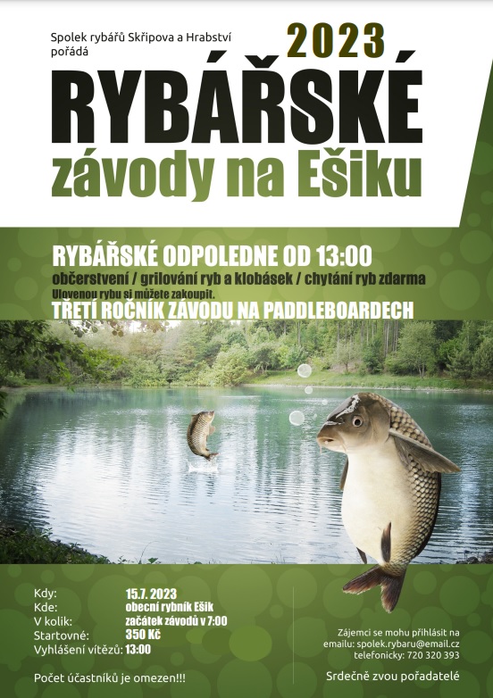 plakát rybářské závody