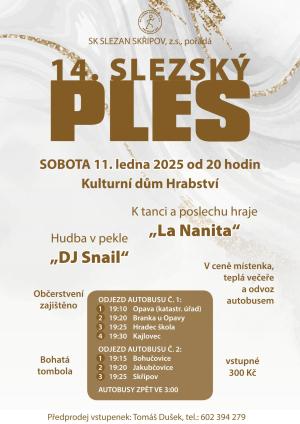 plakát ples SK Slezan 2025